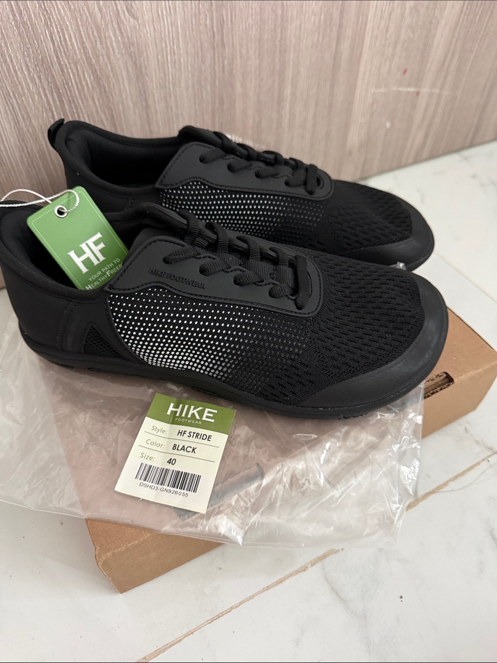 HF Stride Women’s Black Hiking Footwear